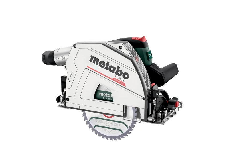 metabo Plunge Circular Saw KT 66 BL - Nominal Input Power: 1200 W, 66 mm Cutting Depth - Brushless Motor, Variable Speed, Precise Cuts, Low Dust Sawing - Ideal for Wood, Plastic and Metal
