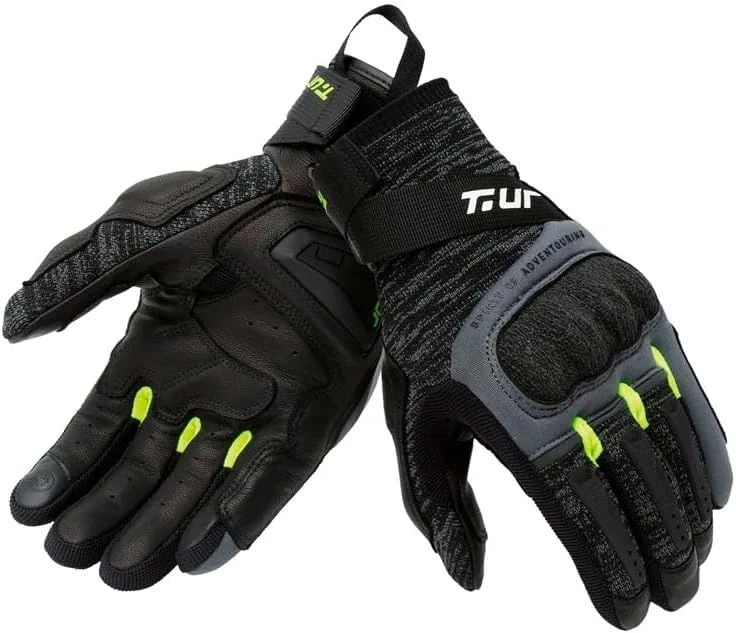 T.UR G-KNIT BLACK-YELLOW FLUO XS GLOVES