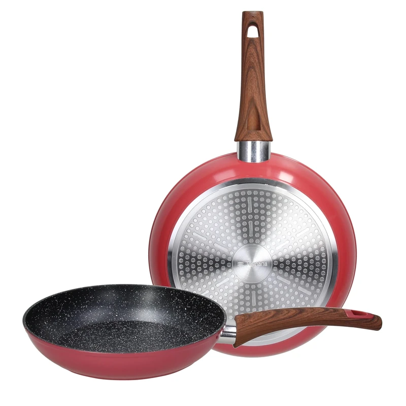 Tognana, Rose Salt Set of 2 Frying Pans 24/28 cm Aluminium Pink
