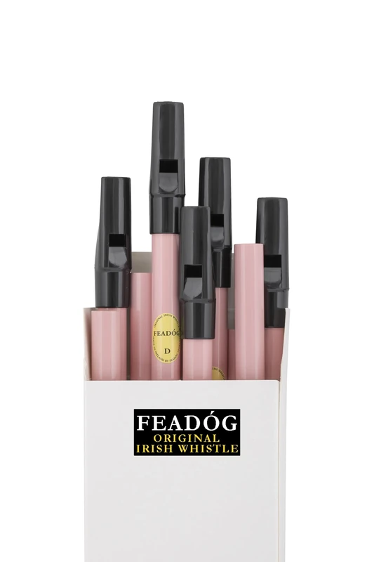 Feadóg Pink D Whistles (Box of 10) FW40