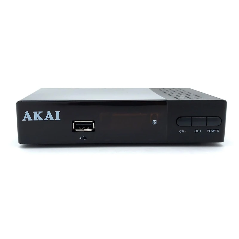 AKAI Terrestrial DTT Receiver – Decoder DTT HD, DVB-T2 and Cable DVB-C, H265 HEVC, 10 bit, HDMI, USB, SCART, 1xLAN, 1000 Channels, TV and Radio, Compatible Dolby Digital, Automatic Search