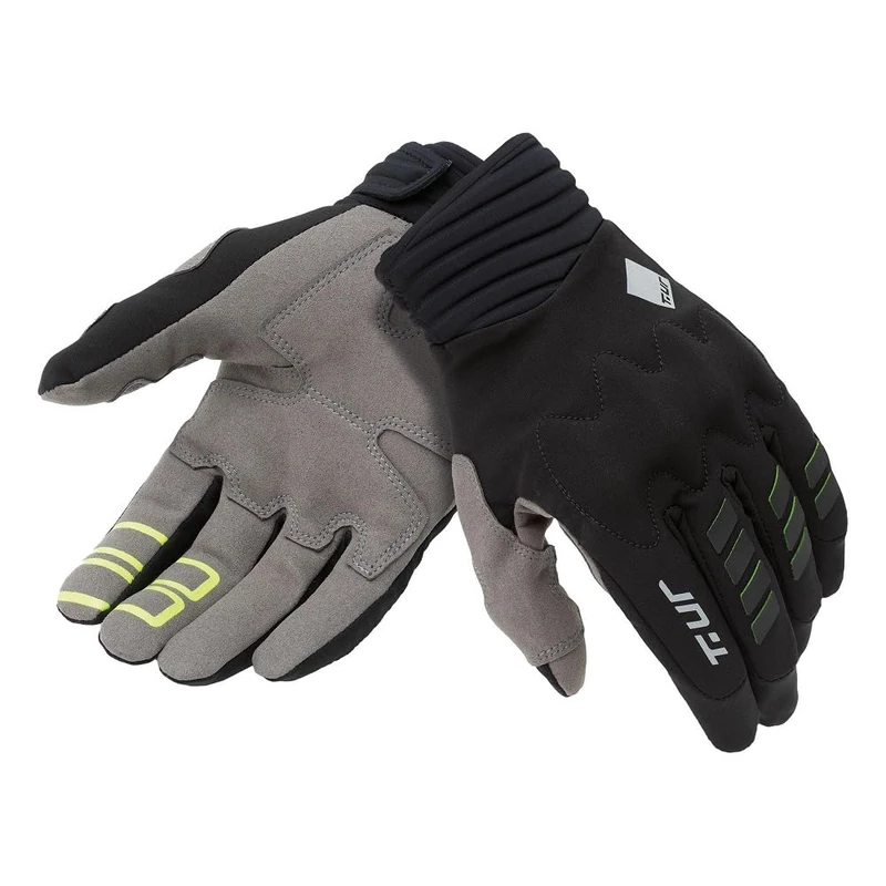 T.UR G-Six Pro Gloves Black Yellow Fluorescent XS