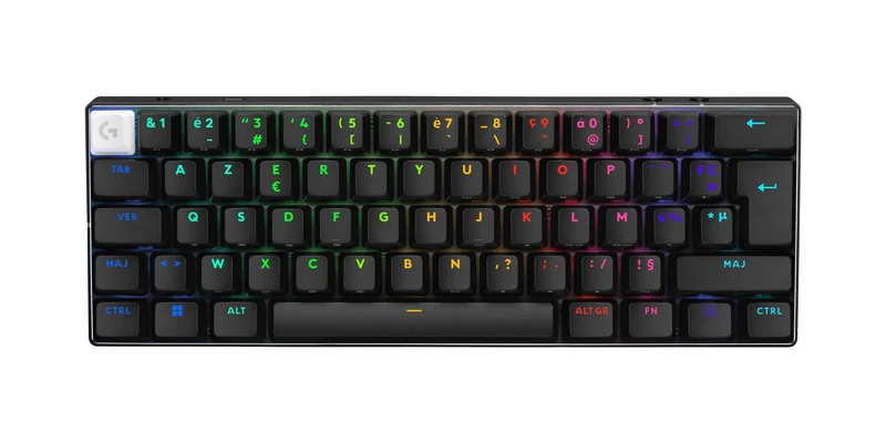Logitech G PRO X 60 LIGHTSPEED Wireless Gaming Keyboard, Black, Clavier Français AZERTY