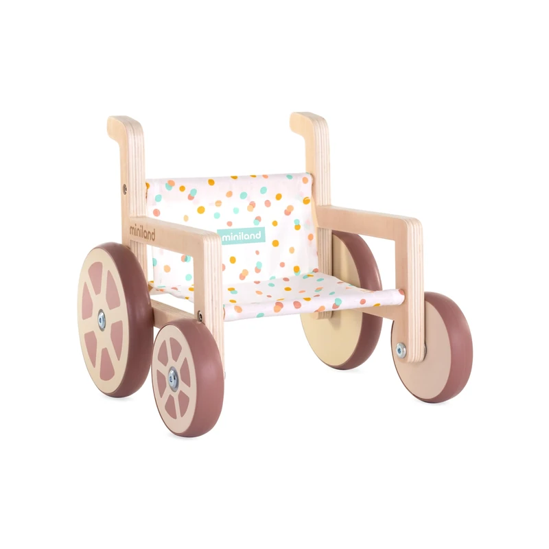 Miniland Wheelchair made of ecological materials for dolls up to 38 centimeters. Inclusion. - Image 1