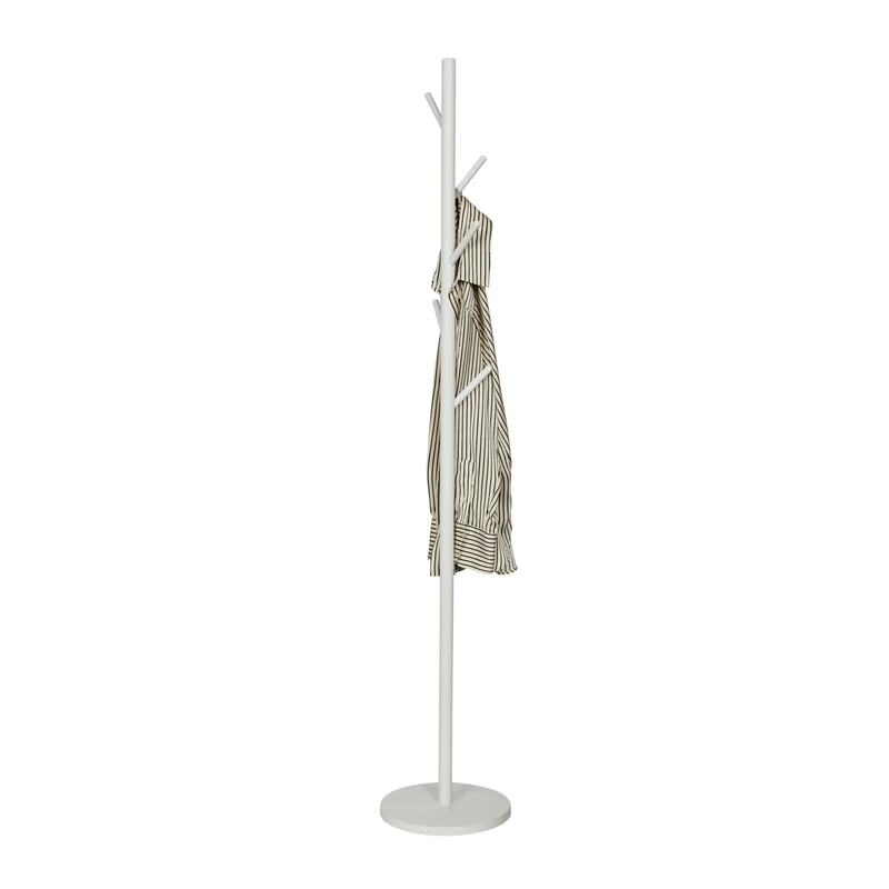 LOVE IT STORE IT Loft Metal Coat Stand - Modern Jacket Stand with 5 Hooks - For Hallway, Bedroom, Office - 170 cm High Stable - White