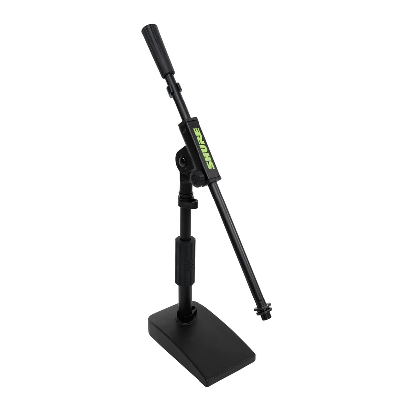 Shure by Gator Compact, Low Profile Mic Stand with Single-Section Boom, black (SH-DESKTOP2)