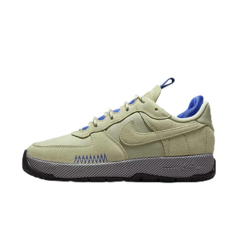NIKE FB2348 Air Force 1 Wild Women Olive Aura/Racer Blue-Aquarius Blue UK 5