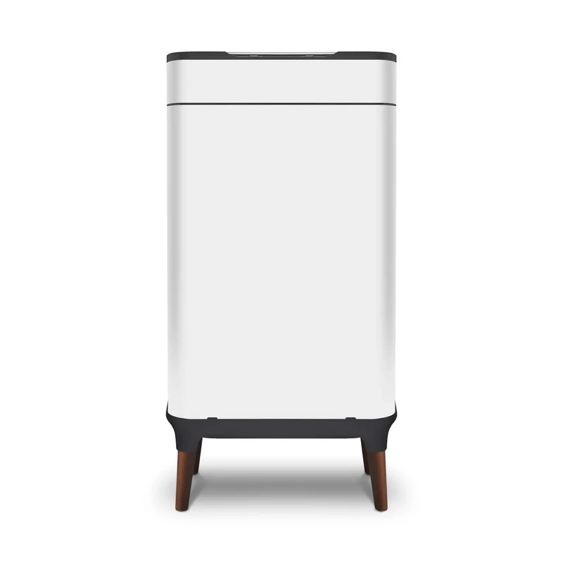 Tower T938022WHT Ozone Sensor Bin with Legs, Large 65L, Hands Free Opening, Carbon Filter, White