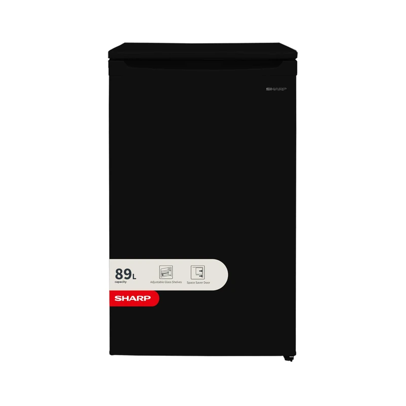 Sharp SJ-UE080M4B-EN Undercounter Fridge Icebox - 48cm Black E Rated