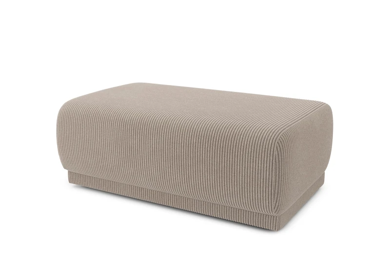 BAÏTA Nova 1 Seater Pouffe in Corduroy Greige - Image 1