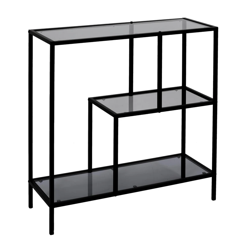 HOME DECO FACTORY - HD0083 - Edison Glass Shelf Smoked 80 x 30 x 79.5 cm