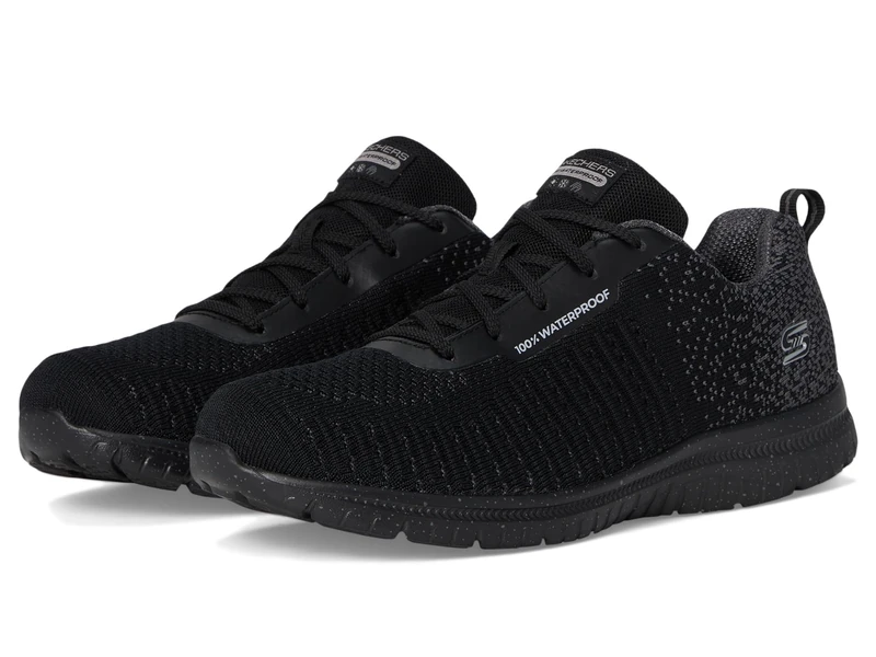 Skechers Women's Virtue-Dryspell Sneaker, Black/Charcoal=bkcc, 8.5