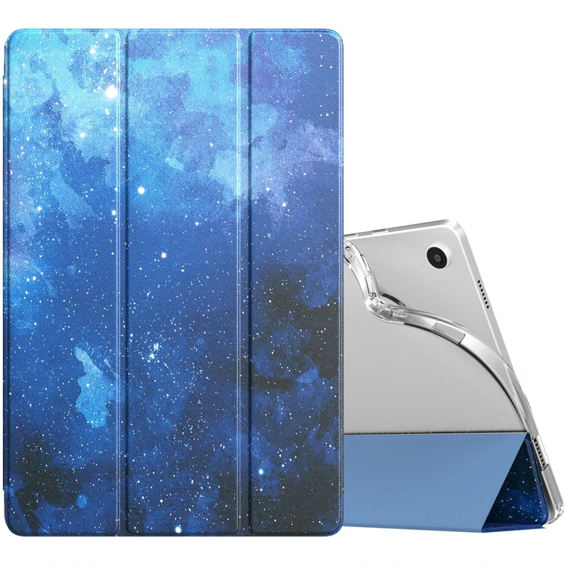 TiMOVO Case for Samsung Galaxy Tab A9+/A9 Plus 11" 2023, Slim Soft TPU Translucent Frosted Back Protective Cover for Galaxy Tab A9+ Tablet SM-X210/X216/X218, Auto Wake/Sleep, Blue Starry Sky