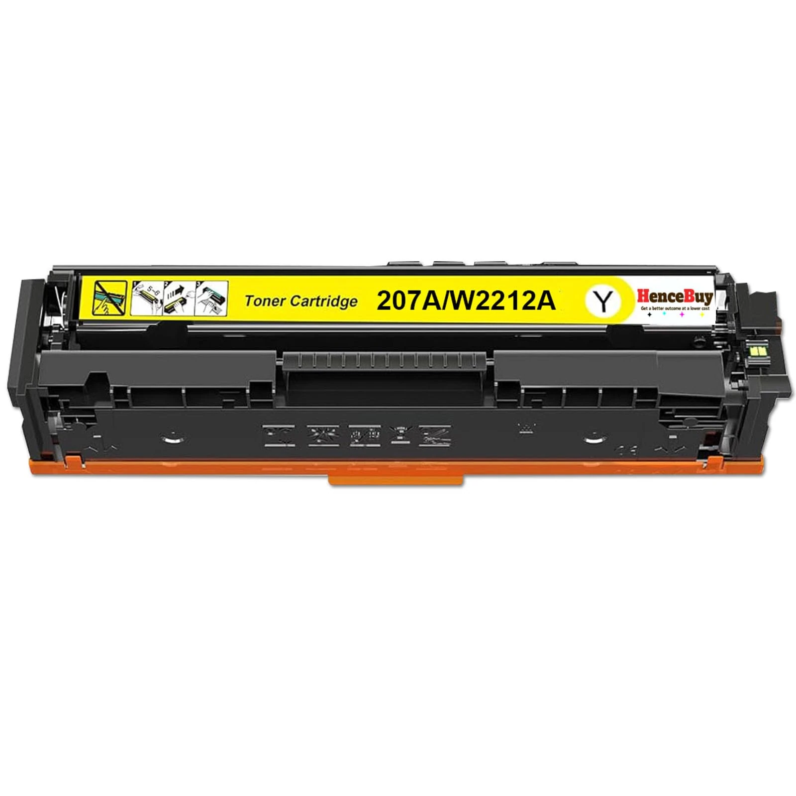 HenceBuy (With Chip 207A Yellow Toner Cartridge Compatible for HP W2212A 207A W2212X 207X Color Laserjet Pro MFP M283fdw M255dw M282nw M283fdn M255nw Printer Ink Cartridge, Single Pack