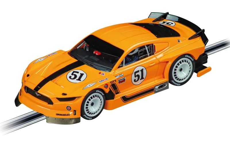 Carrera Evolution 20027788 Ford Mustang GTY No.51 1:32 Scale Slot Car, With Working Front & Rear Lights Suitable For Ages 8 Years+