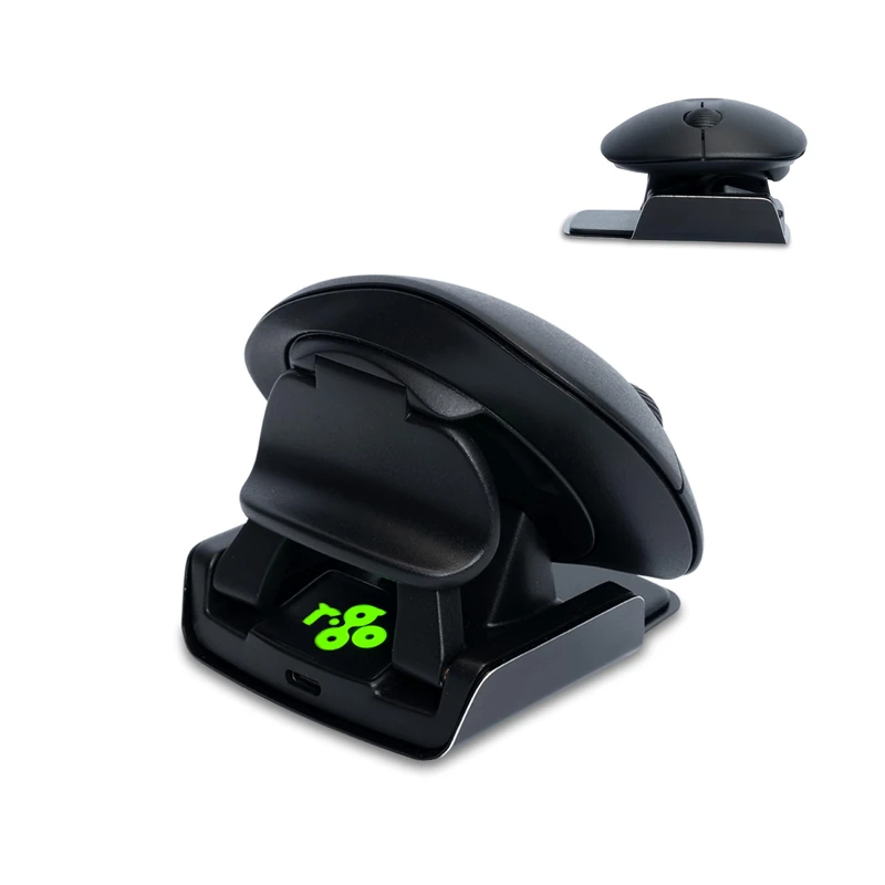 R-Go Twister Mouse Ergonomic Ambidextrous USB and Bluetooth Black - Image 1