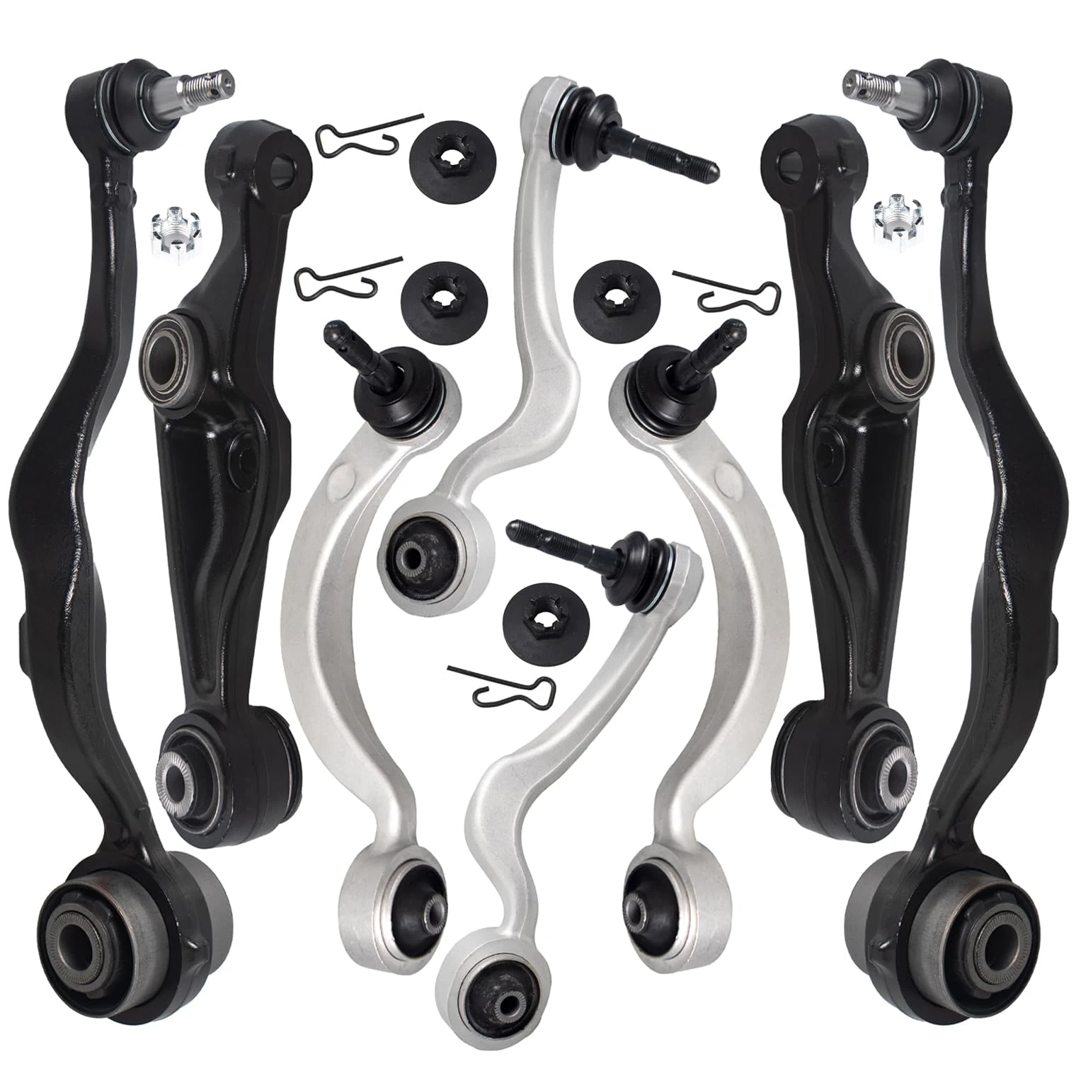 AUQDD 8Pc Suspension Kit (For AWD) Front Control Arm and Ball Joint Assembly Fit For 2009-2017 Le-xus LS460, LS600h (48670-59015 48670-59015 48640-50080 48620-50080 K623579 K623578 102-8428 102-8429)