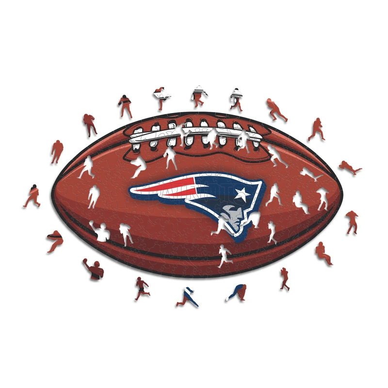 Iconic Puzzles New England Patriots Wooden 500 Piece Puzzle