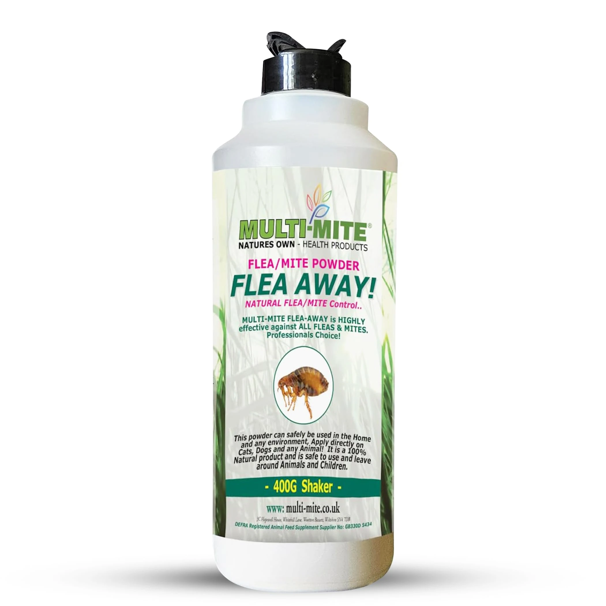 FLEA Powder for Animal & Home Use Flea-Away 400Gram Shaker - Multi-Mite® -