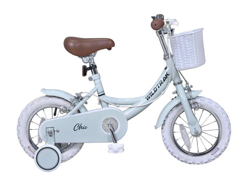 WildTrak - Chic 12 Inch Heritage Bike for Children 2-4 Years Old with Training Wheels - Green