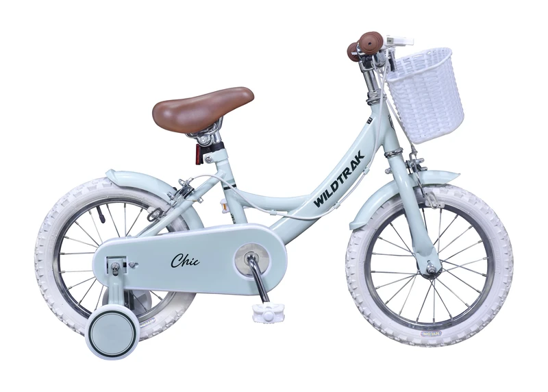 WildTrak - Chic 14 Inch Heritage Bike for Children 3-5 Years Old with Training Wheels - Green