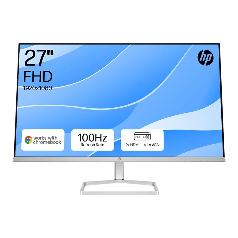 HP Series 5 27" FHD Monitor (527sf) | 100Hz Refresh Rate | 1500:1 CR | 99 percent sRGB Colour & 300 Nits | HDMI & VGA Ports | Low-Blue Light | Ergonomically Adjustable | WWCB Certified