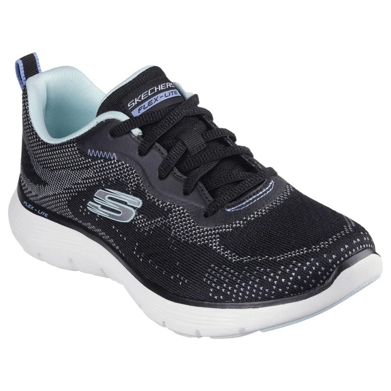 Skechers Women's Flex Appeal 5.0 Cruising Thru Sneaker, Mauve Knit/Light Blue Trim, 6.5 UK