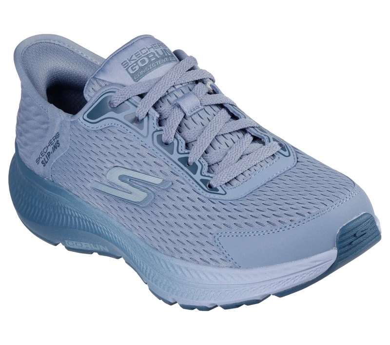 Skechers Women's Go Run Consistent 2.0 Cameroon Sneaker, Slate Textile/Blue Trim, 5.5 UK