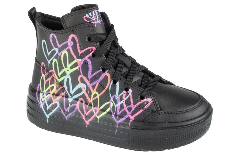 Skechers Girl's Hyperlift Sneakers, Black Synthetic/Multi Trim, 12.5 UK Child - Image 1