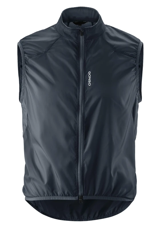 Gonso Road Vest Wind M Men's Vest, Lightweight, windproof & breathable cycling vest & running vest, reflective, small pack size for road bike & gravel
