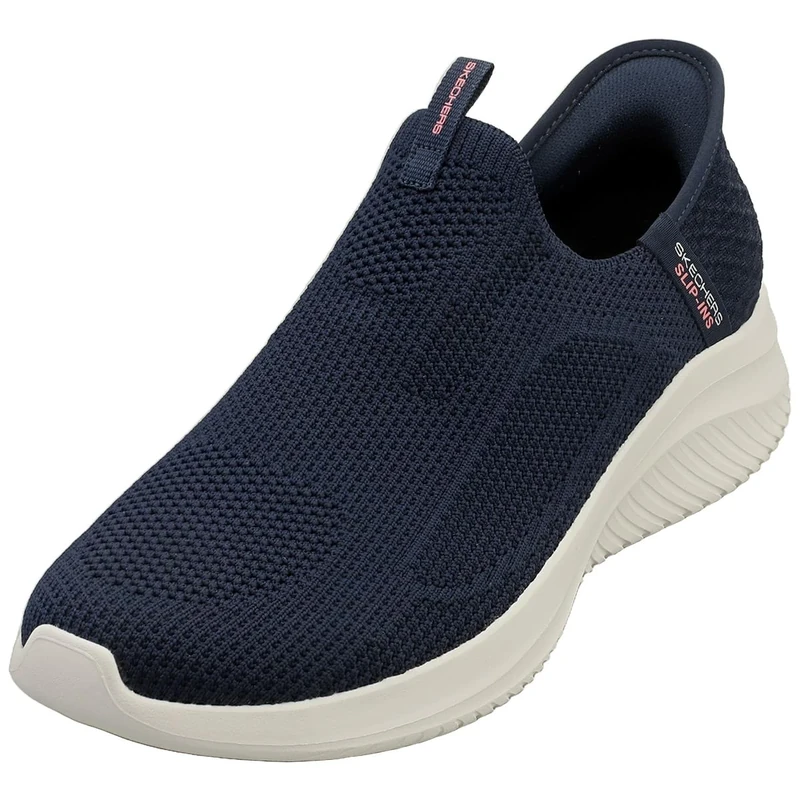 Skechers Women's Ultra Flex 3.0 Easy Win Slip-On Sneakers, Navy Knit/Trim, 5 UK