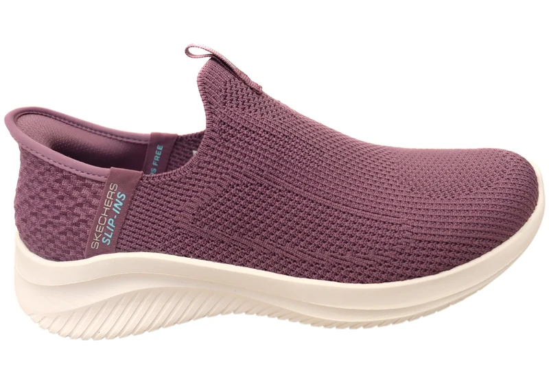 Skechers Women's Ultra Flex 3.0 Easy Win Slip-On Sneakers, Purple Knit/Trim, 6.5 UK