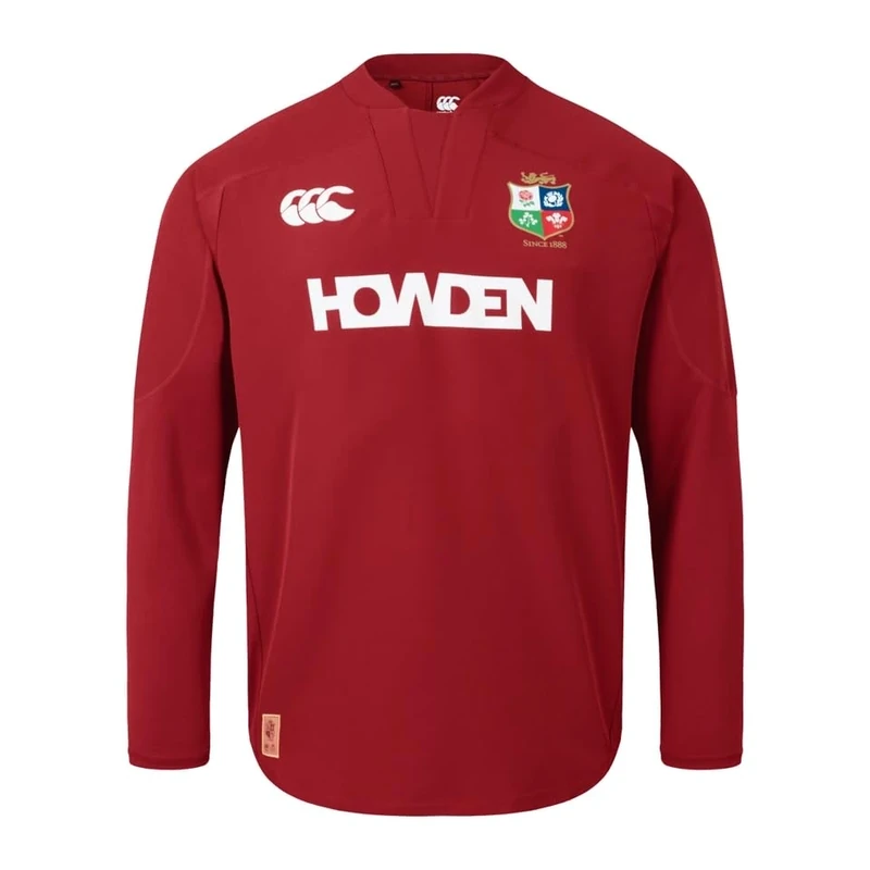 British & Irish Lions Men's Canterbury 2025 Drill Top, Red Dahlia, 4XL