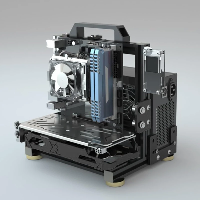 PC Creative Assembly Frame Test Bench，Open Air Frame Case, DIY Computer Motherboard Case Rack, ITX ATX MATX/EATX Open Aluminum Frame Chassis (ITX) - Image 1
