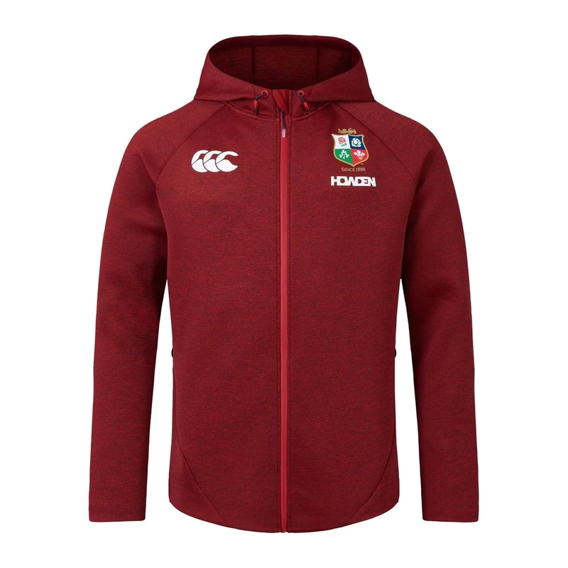 Canterbury Men's British & Irish Lions Hoody | Soft Fabric | Official British & Irish Lions Licensed Product Hoodie, Red Dahlia, S