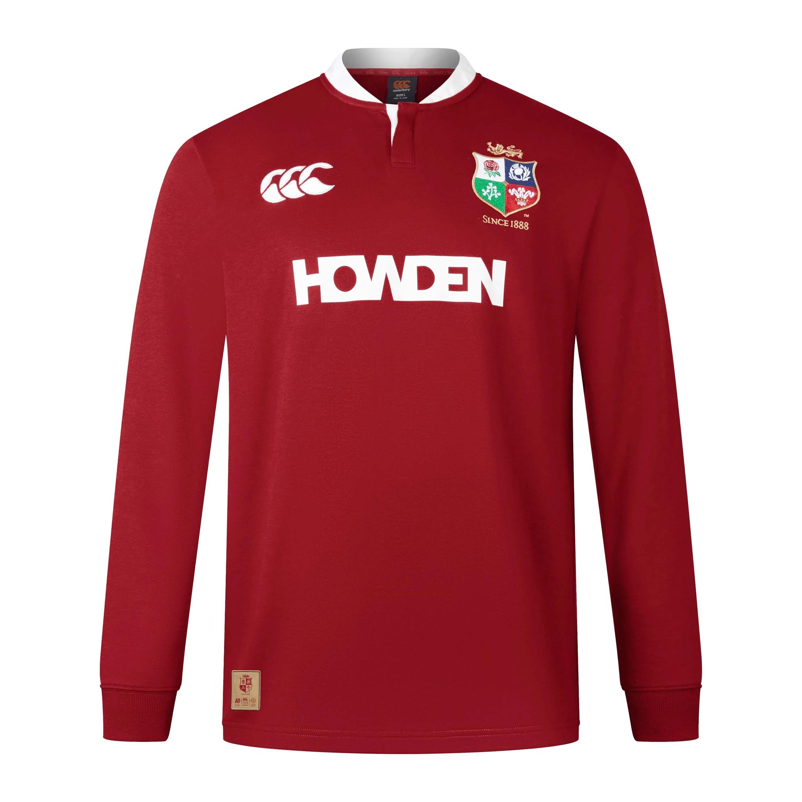 British & Irish Lions Unisex Canterbury 2025 Long Sleeve Classic Rugby Jersey, Red Dahlia, M