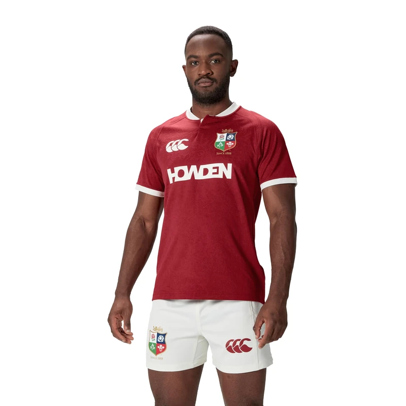 British & Irish Lions Unisex Canterbury 2025 Replica Rugby Jersey, Red Dahlia, M