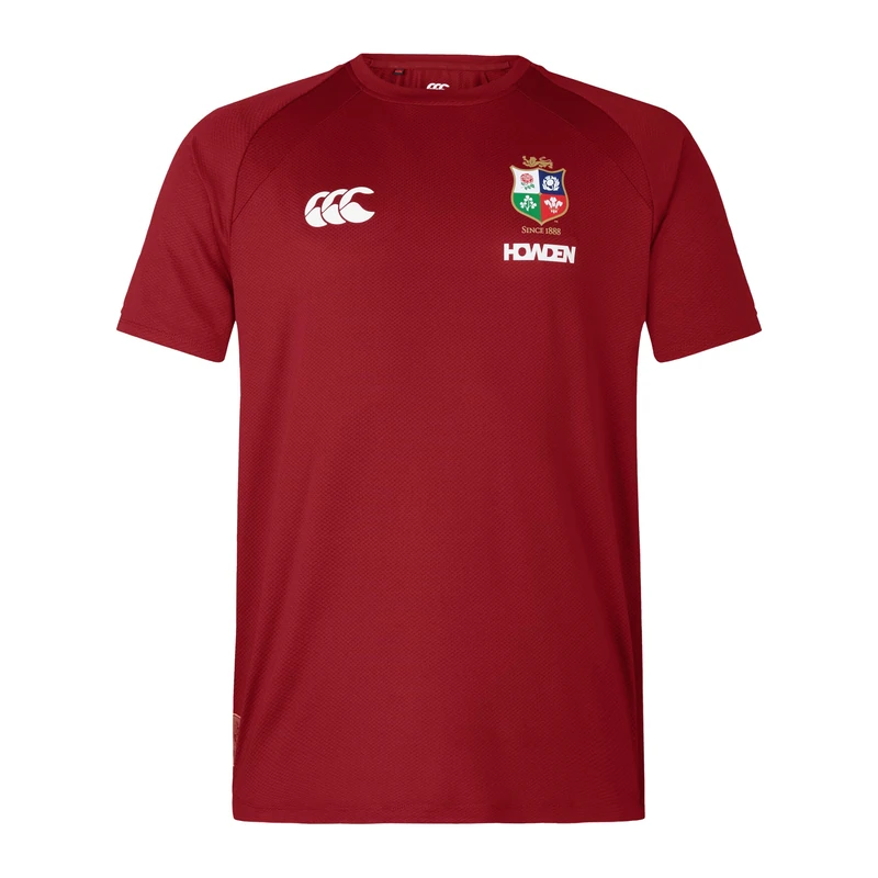 British & Irish Lions Canterbury Men's Official Canterbury Everest T-Shirt | Rugby Tee | Quick Dry | Technical T-Shirt, Red Dahlia, 4XL