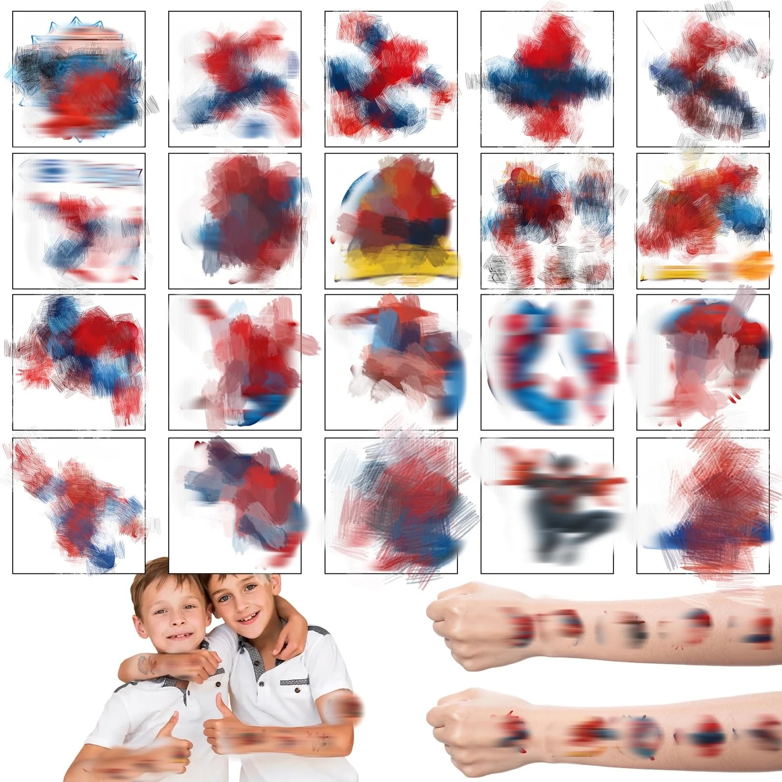 20PCS Spider Temporary Tattoos for Kids Party Bag Fillers Waterproof Kids Tattoos for Girls/Boys Birthday Party Supplies Favors