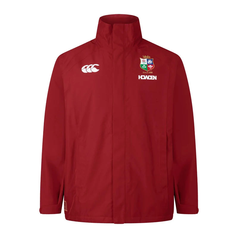 British & Irish Lions Men's Canterbury 2025 Waterproof Jacket, Red Dahlia, M