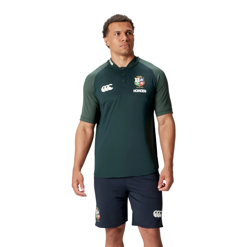 Canterbury Men's British & Irish Lions Polo Shirt | Breathable | Moisture Wicking | Official British & Irish Lions Licensed Product Polo Shirt, Scarab, S