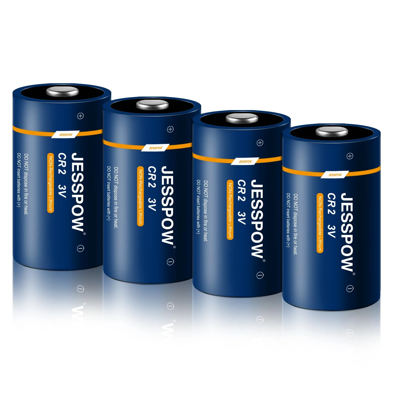 CR2 3V Lithium Batteries,3V CR2 High Capacity Battery for Golf Rangefinder, Alarm System, Flashlight, CR2 Batteries 4 Pack (Non-Rechargeable)