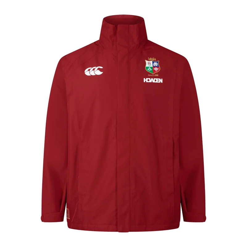 British & Irish Lions Men's Canterbury 2025 Waterproof Jacket, Red Dahlia, XS