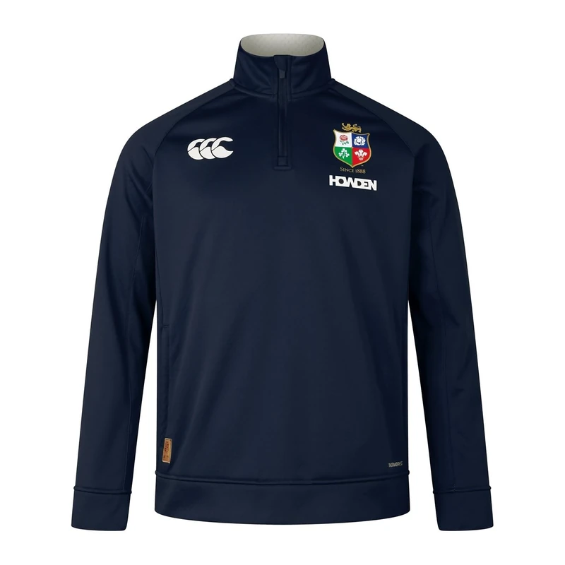 Canterbury Men's British & Irish Lions Quarter-Zip Fleece | Rugby Jacket | Thermal Regulation | Official British & Irish Lions Licensed Product Fleece Half Zip, Dark Sapphire, 4XL