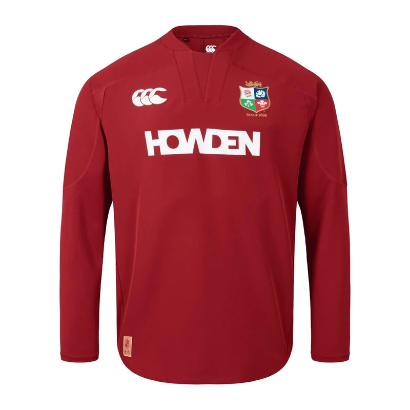British & Irish Lions Men's Canterbury 2025 Drill Shirt, Red Dahlia, M