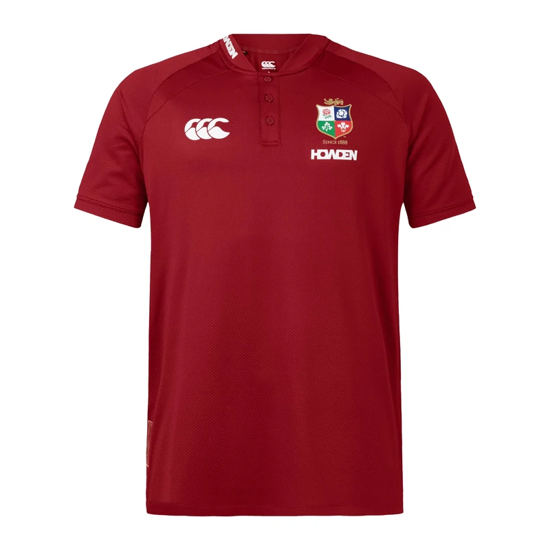 Canterbury Men's British & Irish Lions Polo Shirt | Breathable | Moisture Wicking | Official British & Irish Lions Licensed Product Polo Shirt, Red Dahlia, 3XL