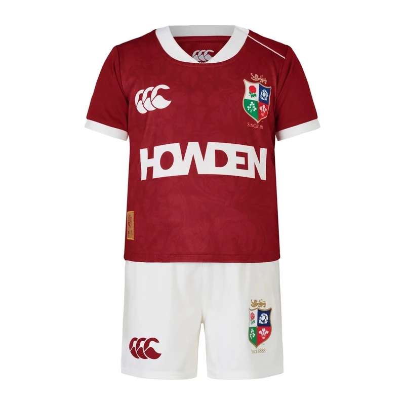 Canterbury Infant Unisex British & Irish Lions Rugby Mini Kit | Official British & Irish Lions Licensed Product Lifestyle Rugby Jersey, Red Dahlia, 24MTH