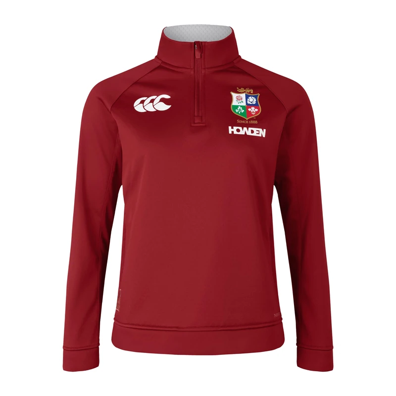 British & Irish Lions Women's Canterbury 2025 1/4 Zip Fleece, Red Dahlia, 18