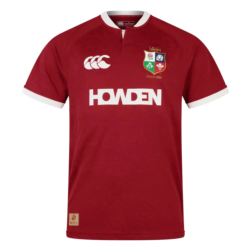 British & Irish Lions Unisex Canterbury 2025 Replica Rugby Jersey, Red Dahlia, L