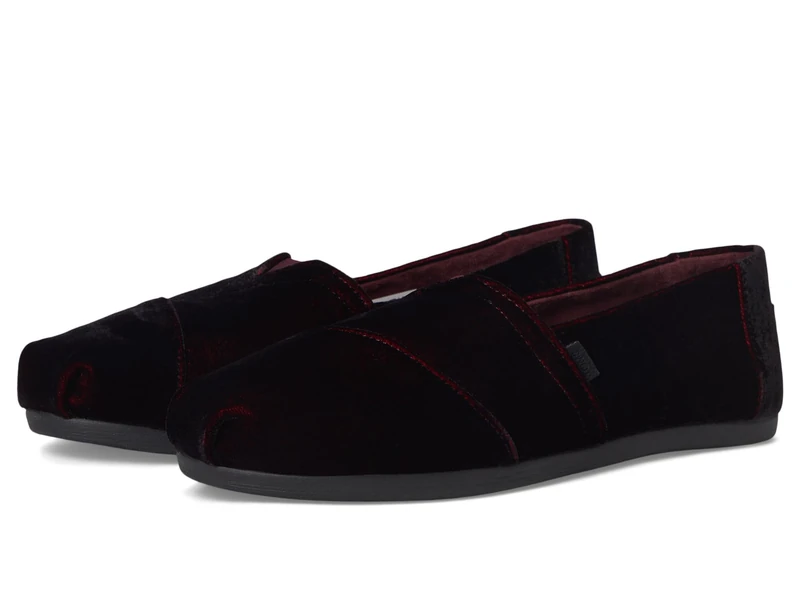 TOMS Women's Alpargata CloudBound Espadrille Loafer Flat, Deep Burgundy Jewel Velvet, 3 UK